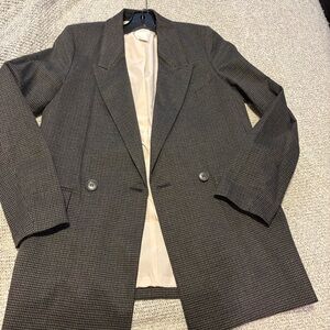 H&M Black and White Checkered Jacket